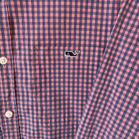 Vineyard Vines Slim Fit Tucker Shirt Mens XS‎ Check Pink Blue Button Up - Picture 5 of 7
